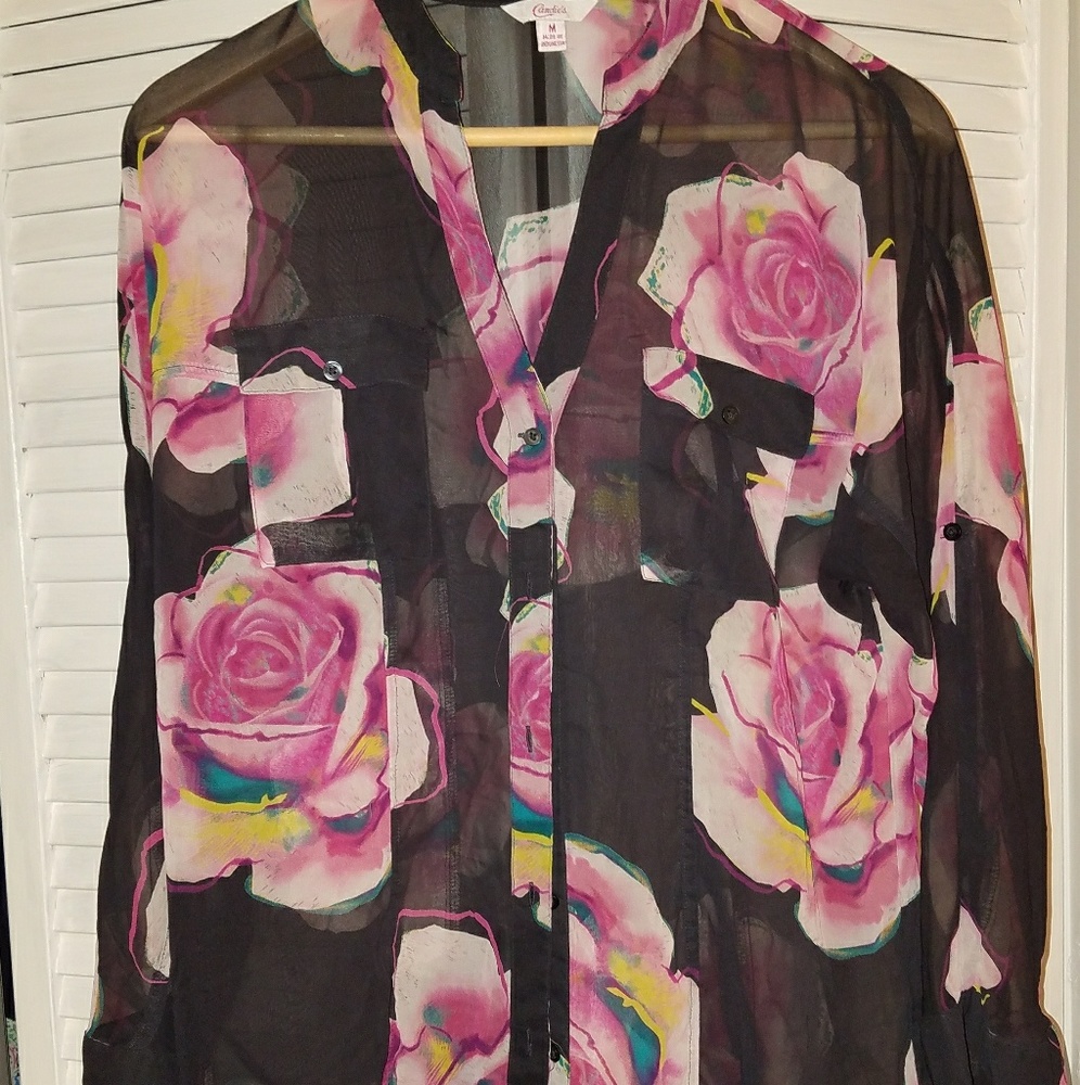 Sheer button up